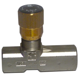 Limiteur de débit unidirectionnel 1/4" Laiton