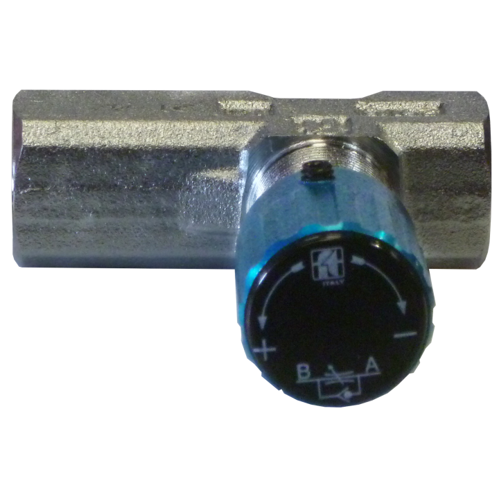 Limiteur de débit unidirectionnel 1/4" Acier